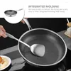 Pans en acier inoxydable Wok Skillet Non Stick Frying For pour la cuisson extérieure Fried Oeuf en nid d'abeille