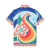 6 Men's Tracksuits Mens Hawaiian Beach Sets Vacation Shirts For Men And Women Color Blocking Printed Shorts Set#04