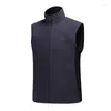 Gilets pour hommes 2024 chaud automne et hiver ample grand gilet de velours double face col montant couleur correspondant décontracté gilet polaire polaire