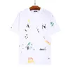 Mens Designer Camiseta Casual Homem Mulheres Tees Pintado Tinta Splash Graffiti Letras Soltas Mangas Curtas Em Torno Do Pescoço Roupas Gal Lavin 20ac #