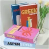 Obiekty dekoracyjne figurki w stylu wakacyjnym fałszywe książki kawy stolik kolorowy designer designer książka