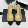 Sandales de luxe de styliste pour femmes, chaussures habillées en cuir, chaussures décontractées, nouvelle cheville, talon haut, mocassins, été, joli cadeau, fête, mule, pantoufles, voyage, marche, femme, mariage