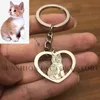 Suprimentos Chaveiro com foto em prata esterlina para animais de estimação, chaveiro personalizado para gatos, chaveiro personalizado para cães, presente memorial para animais de estimação, presente petlover