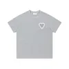 Top-Qualität Sommer New Love Heart A besticktes T-Shirt für Damen und Herren Modemarke Übergroße Kurzarm-T-Shirts Paris Designer Luxus Amis T-Shirt Rundhalsausschnitt Teen