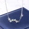 Anhänger Halsketten Ins Schlüsselbein Little Star Kette Für Frauen Zirkonia Silber Farbe Mode Schmuck Valentinstag Geschenk KBN397