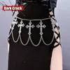 Women's Y2k Gothic Harajuku Punk Style Lolita Spicy Girls Cross Waist Chain Skirt Chain Belt Subculture Cool Accessory Cos Belt 240122