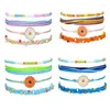 Kette Link Armbänder Farbe Geflochtenes Armband Set Charme Sonnenblume Wachsfaden Gewebt Frauen Yoga Armreifen Bohemian String Handgelenk Schmuck Dro Ot3Ac