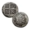 Starożytna grecka Eina Turtle Silver Coin Aegina Sea Turtle Badge Roman Mythology Raźń Kolekcja 8382067