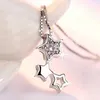 Naszyjniki wiszące 925 srebrny naszyjnik dla kobiet prosty nieregularny serce księżyc modny prosty geometryczny ręcznie robiony chocker biżuteria YQ240124