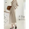 Trench da donna 2024 Kiesza Lyte Primavera Autunno Cappotto lungo da donna Moda Cappotto in raso beige Giacca a vento da donna Alta Quarlity