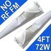 Luci da negozio a led da 4 piedi 72W 48 pollici 72000 LM LED sotto la luce dell'armadio, DROP SHIP T8 Lampada a tubo integrata per utilità 4Ft Shop Light Soffitto Garage usastock