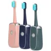Brosses à dents électriques Têtes de rechange Brosse à dents à ultrasons IPX7 Étanche Suspendable Chargement USB souple avec boîte de stérilisation pour enfants adultes YQ240124