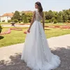 Beautifulbride 2024 Eenvoudige Trouwjurken Voor Vrouwen Vintage Stijl Asymmetrische Een Schouder Kant Applicaties Plus Size Bruidsjurken Met Riem