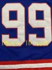 99 Wayne Gretzky WHA Indianapolis Racers Jersey Blu Bianco 1978-79 Vintage 100% cucito con qualsiasi nome numerico Maglia da hockey retrò