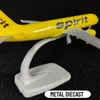 Масштаб 1 250 Металлическая модель самолета Реплика Spirit A320 Самолет Авиационные украшения Миниатюрная художественная коллекция Детская игрушка для мальчиков 240118