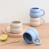 Tasses jetables pailles créatives en céramique, tasse à café mignonne, décoration nordique pour la maison, Art fait à la main, thé au lait, verres personnalisés