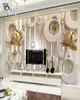 Benutzerdefinierte Wandbild Tapete 3D Lotus Blume Europäischen Stil Kunst Wand Malerei Wohnzimmer TV Hintergrund Wandbild Papel De Parede 3D6149521