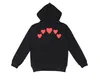 Heren Hoodies Sweatshirts spelen geborduurd met lange mouw Hoods Mode Mode Brand Star dezelfde katoenen grote rode hart trui coupl bowling sport