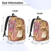 Ryggsäck Cartoon Sarah Kay Canvas ryggsäckar för män Kvinnor Vattentät skolhögskola Kawaii Girl Bag Printing Bookbag