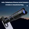 Télescopes Télescope professionnel HD 40X Zoom monoculaire lentille de téléphone caméra téléobjectif avec trépied télescope en métal pour le tourisme Camping YQ240124