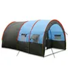 Tents And Shelters Large Space Tunnel Tent Outdoor Camping Tourist 8-10Persons 2halls 1living Room Family Travel Single Layer With 1haning