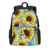 Backpack Sunflowers Painted Nature Dreamy Flowers Youth Polyester College Backpacks Lightweight Fashion School Bags Rucksack