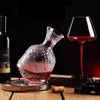 1500 ml Dekanter o wysokim czerwonym winie jest wykonany z szklanego kryształowego materiału i obraca 360 stopni, aby przyspieszyć prędkość dekantowania 240119