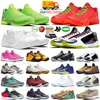 com caixa reverso Grinch 6 Homens tênis de basquete Mambacita 8 What The Triple White Big Stage Chaos 5 Protro Bruce Lee Del Sol Mens Sports Trainers Outdoor Sneakers