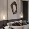 Pendant Lamps Nordic Black Gold LED Chandelier Lamp With G9 Light Bulb Indoor Hanging Lighting Fixtures Bedroom Bedside AC85-265V