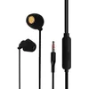 Kabelgebundener Sleep-Kopfhörer mit kleinen Silikon-Ohrkappen, Mikrofon im Ohrstil und Geräuschunterdrückung