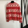 brand women designer fashion sweater Letter logo striped pullover knitting high quality upper garment Jan 25