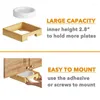 Kitchen Storage 10-Inch Paper Plate Dispenser Under Cabinet Bamboo Plates Holder Counter Vertical