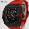 Montre de créateur RM montre-bracelet RMWatch montre-bracelet Rm35-01 Ntpt fibre de carbone manuel monde Top 10 luxe suisse Rm3501 unique