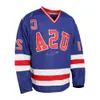 Maillots de hockey de l'équipe américaine vintage 1980 21 Mike Eruzione 30 Jim Craig 17 Jack Ocallahan Numéro de nom à double couture EN STOCK 26