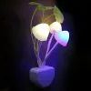 Novelty Creative Night Light EU / US Plug Light Sensor 3 LED Colorful Mushroom Lamp AC110V 220V Night Lights for Baby Bulbs AC LL