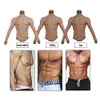 Costume Accessories Masquerate Silicone Muscle Suit Woman to Man Halloween Cosplay Abdominal Ho Masque Disguise Male Mascular Belly Costume