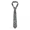 Bow Ties Grey Leopard Print Casual Unisex Neck Tie Daily Wear SMRILD Slim Cravat