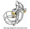 Cockrings est Design dispositif détachable en acier inoxydable PA crevaison Cage à pénis anneau de verrouillage ceinture de verrouillage furtif 2209149234106