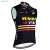 Canotte da uomo 2024 UAE Team Maglia da ciclismo senza maniche Uomo Donna JUMBO Gilet da bici Maillot Ropa Ciclismo Quick Dry Pro Bicycl Tshirt Giacca a ventoL240124