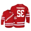 Wisconsin Badgers College Hockey Jerseys aangepaste Dylan Holloway Cole Caufield Brock Ty Pelton-Byce Ty Emberson Brian Elliott Ryan Mcdonagh 48