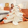 50-190 cm Big White Goose Plush Toy Giant Duck Doll mjuk fylld Animal Goose Sleeping Pillow Soff Cushion Födelsedagspresent till barn 240123