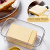 Plates Butter Box Container Dish Covered With Lid Fridge Storage Plastic Keeper Cutter For Easy Cutting Sticks