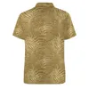 Herren Polos Sparkle Tiger Print Lässige T-Shirts Gold Glitzer Streifen Poloshirts Umlegekragen Y2K Shirt Männer Design Kleidung Plus Größe 5XL