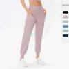 Justera kvinnors lu yoga outfit solid färg pant hög midja designers kläder sexiga bengyogor byxor sport elastisk fitness slitage totalt t 65