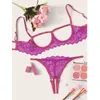 Sexig uppsättning erotiska klippta bra underkläder sexig g sträng thong set sexig bowknot bh set kvinnor ihåliga ut underkläder lenceria sensuell mujer l2