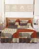 Bed Skirt Boho Abstract Geometric Elastic Fitted Bedspread With Pillowcases Protector Mattress Cover Bedding Set Sheet