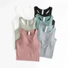 Lu Align Tank Racerback Tops Dames Fitness Mouwloos Cami Sportshirts Slank geribbeld Running Gym Crop Vest Ingebouwde bh-top Yoga Lu Lemon LL 2024