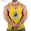 Męskie topy czołgowe 2023 NOWOŚĆ kulturystyka zbiornika zbiornikowe Mężczyzny Anime Zabawne letnie ubranie Kamizelka Fitness Fitness Cotton Gym Singletsl240124