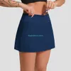 LU Yoga Gonna da tennis a pieghe Abbigliamento da palestra per donna Pantaloncini sportivi Donna Corsa Fitness Danza Yoga Intimo Beach Biker Gonne da golf 43