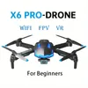 X6 قابلة للطي بدون طيار: الكاميرات المزدوجة ، تجنب العقبات ، وضع المتابعة الذكي ، اتصال WiFi ، بدء تشغيل مفتاح واحد ، بطارية قابلة للشحن ، uav-quadcopter